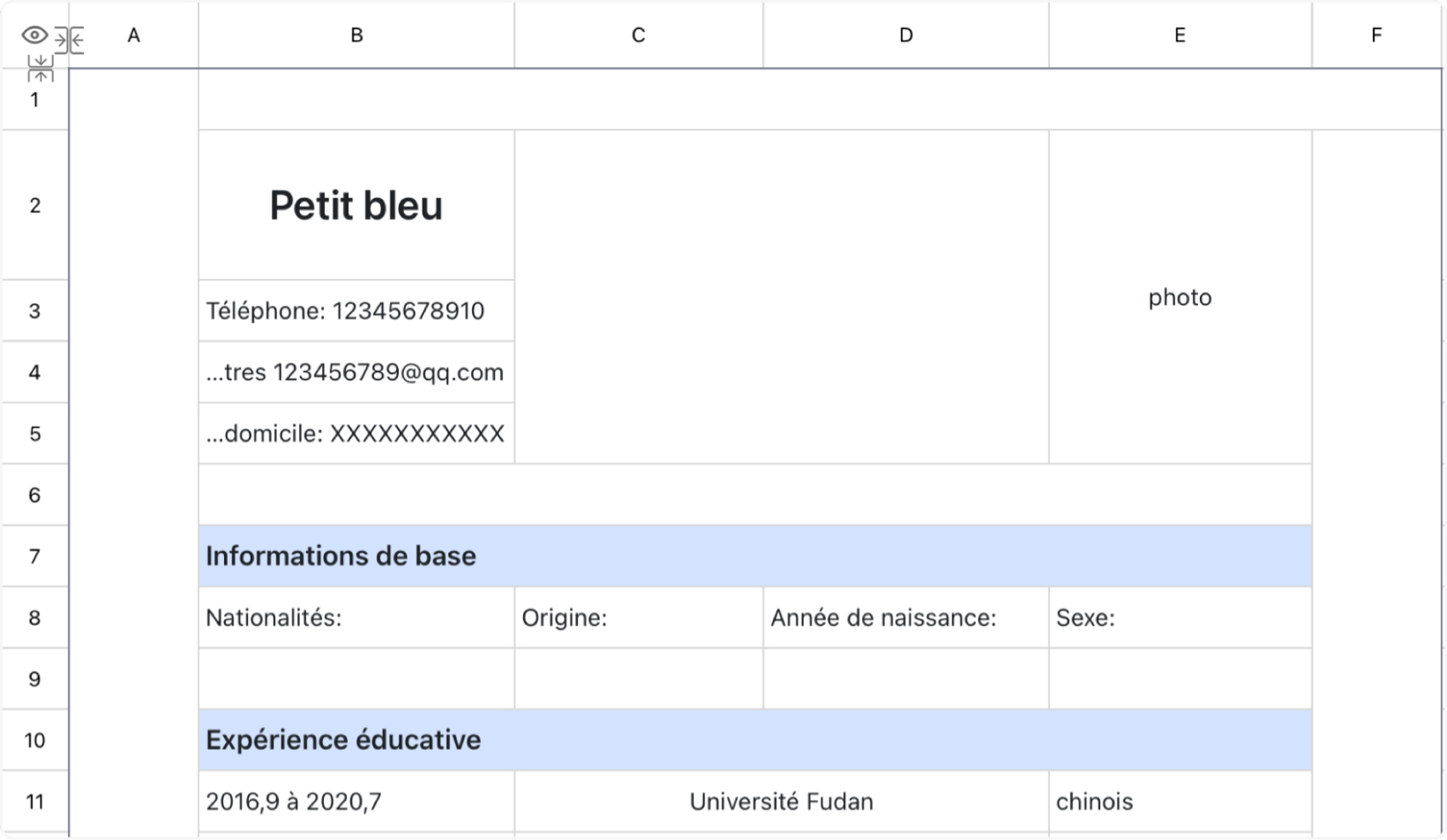 CV de recherche d'emploi 3